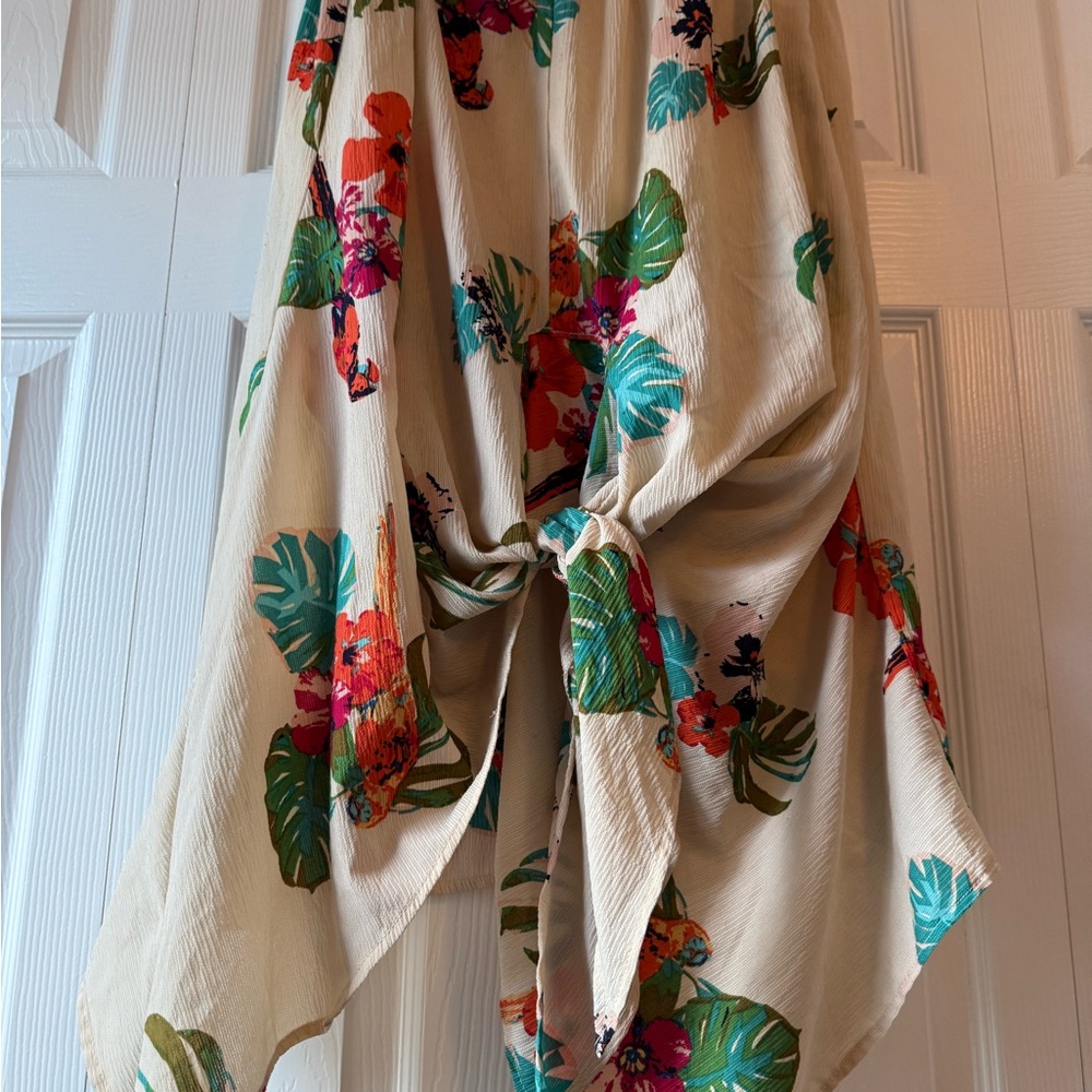 Floral Tropical Print Skirt